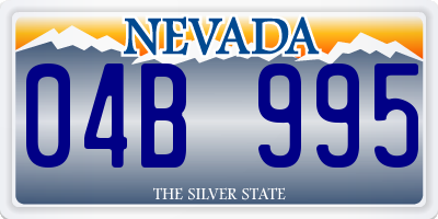 NV license plate 04B995