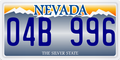 NV license plate 04B996