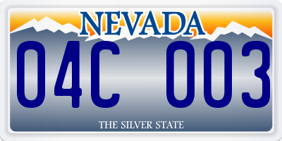 NV license plate 04C003