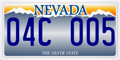NV license plate 04C005