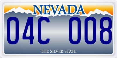 NV license plate 04C008