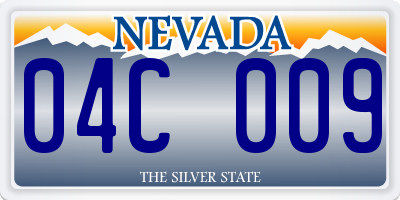 NV license plate 04C009