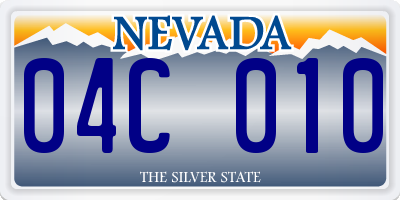 NV license plate 04C010