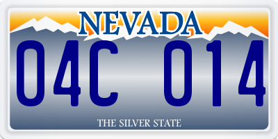 NV license plate 04C014