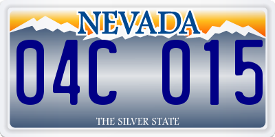 NV license plate 04C015