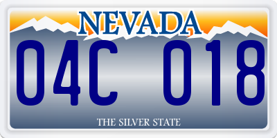 NV license plate 04C018