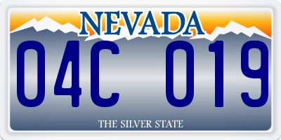 NV license plate 04C019
