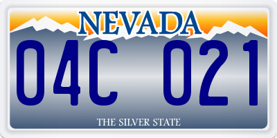 NV license plate 04C021