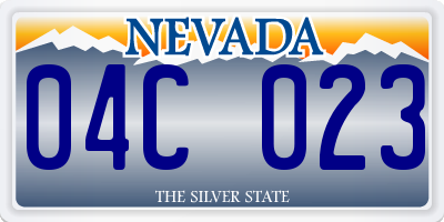 NV license plate 04C023