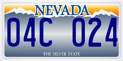 NV license plate 04C024