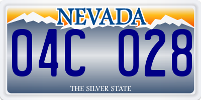 NV license plate 04C028