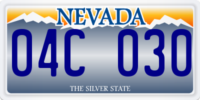 NV license plate 04C030