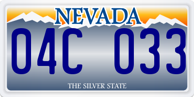 NV license plate 04C033