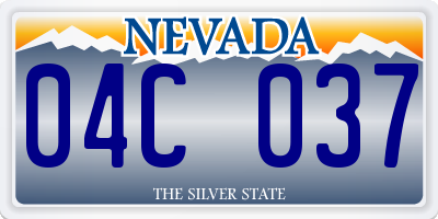 NV license plate 04C037