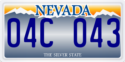 NV license plate 04C043