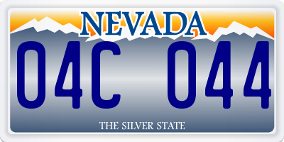 NV license plate 04C044