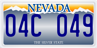 NV license plate 04C049