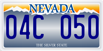 NV license plate 04C050