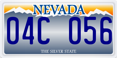 NV license plate 04C056