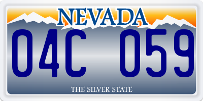 NV license plate 04C059
