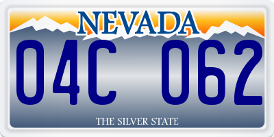 NV license plate 04C062