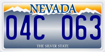 NV license plate 04C063