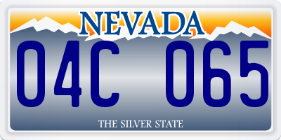 NV license plate 04C065