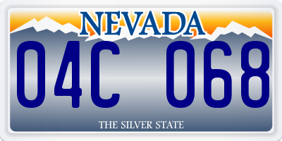 NV license plate 04C068