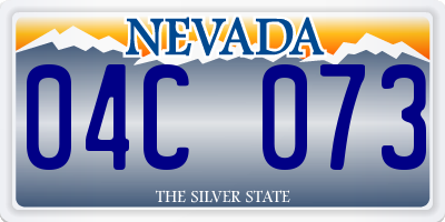 NV license plate 04C073