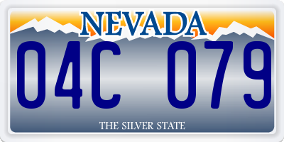 NV license plate 04C079