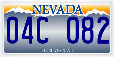 NV license plate 04C082