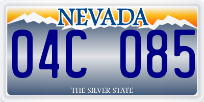 NV license plate 04C085