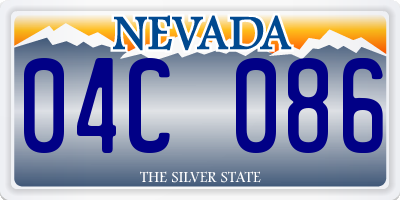 NV license plate 04C086