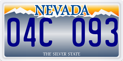 NV license plate 04C093