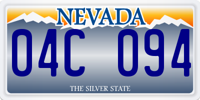 NV license plate 04C094