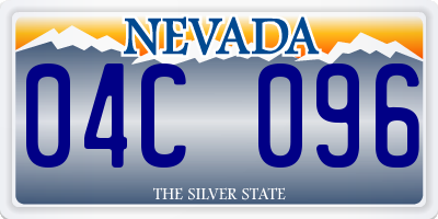 NV license plate 04C096