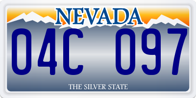 NV license plate 04C097