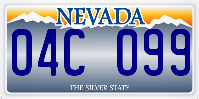 NV license plate 04C099