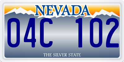 NV license plate 04C102