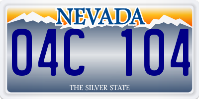 NV license plate 04C104