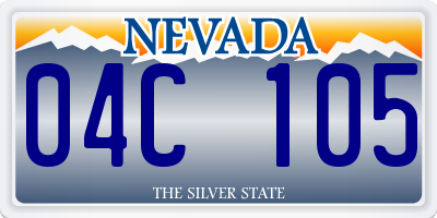 NV license plate 04C105