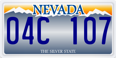 NV license plate 04C107