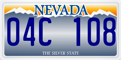 NV license plate 04C108