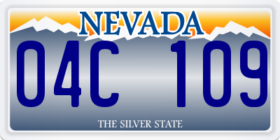 NV license plate 04C109