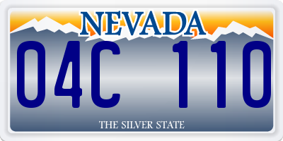 NV license plate 04C110