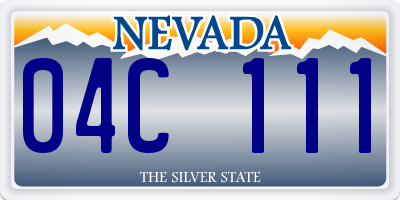 NV license plate 04C111