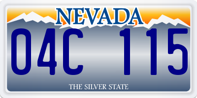 NV license plate 04C115