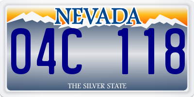 NV license plate 04C118