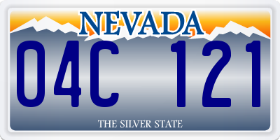 NV license plate 04C121