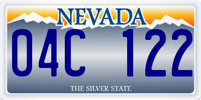 NV license plate 04C122